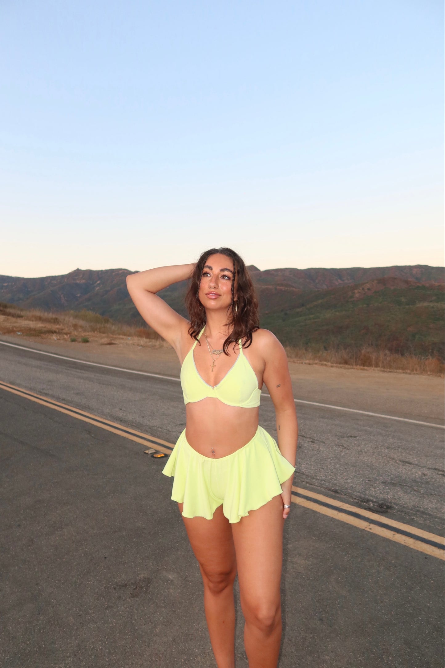 Lolita Flow Shorts in Terry Cloth Seagrass