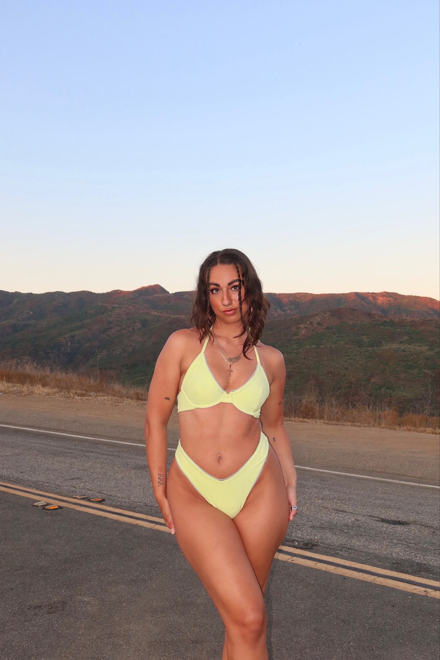 Lolita Underwire Top in Terry Cloth Seagrass