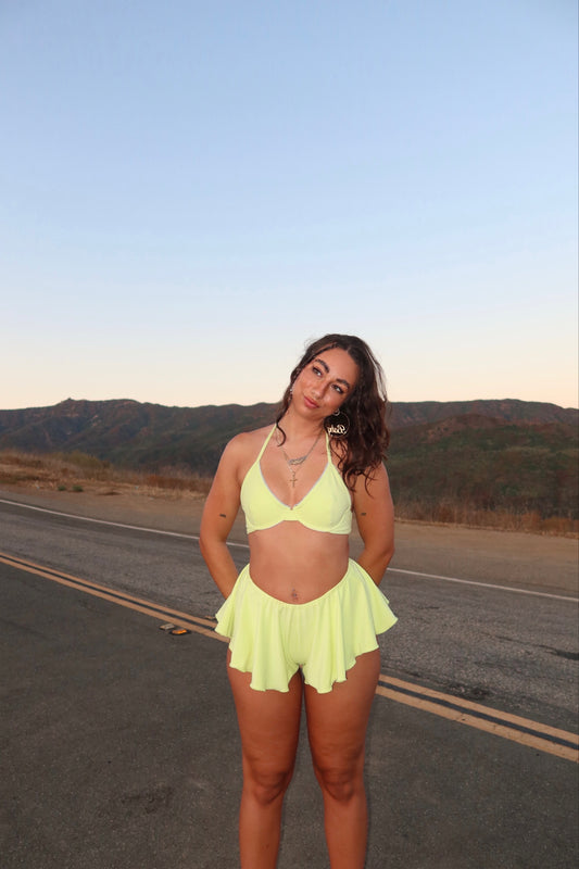 Lolita Flow Shorts in Terry Cloth Seagrass